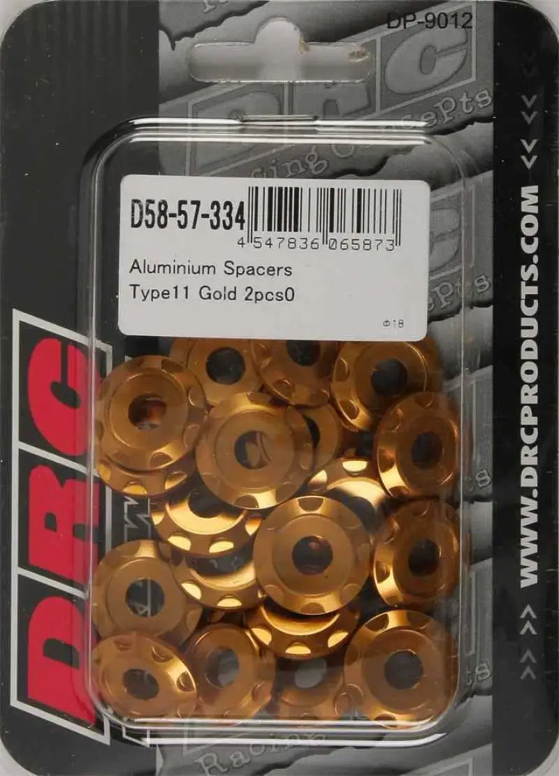 D58-57-334 Aluminum Spacers Type 11 Gold M6x12mm 20/Pk