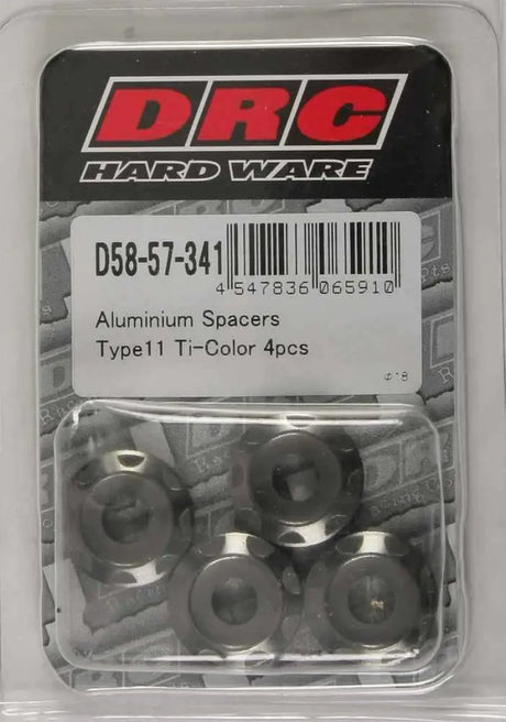 D58-57-341 Aluminum Spacers Type 11 Titanium M6x12mm 4/Pk