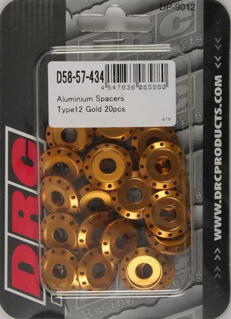 D58-57-434 Aluminum Spacers Type 12 Gold M6x12mm 20/Pk