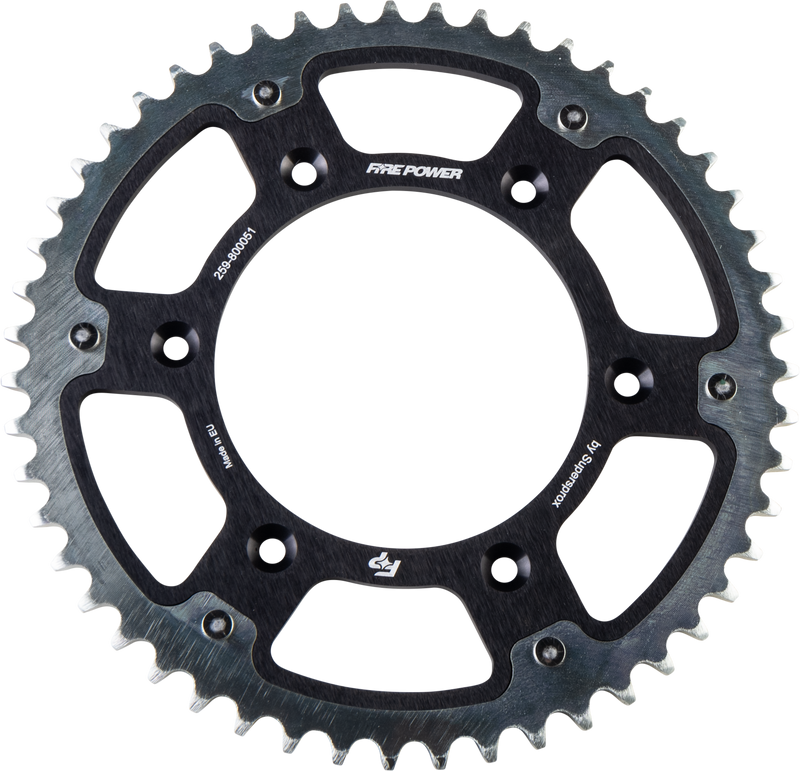 FPH-8000-51-BLK Fire Power Rear Sprocket Hybrid 51T Blk/Sil