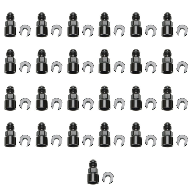 Russell 644127 Russell Performance -6 AN Male to 3/8in SAE Quick-Disc Female EFI Adapter Fitting(Bulk Qty 25)-Black - 644127