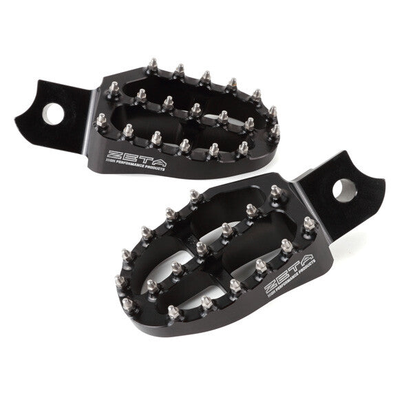 Zeta Aluminum Footpegs Foot Controls ZE93-1100 - Black