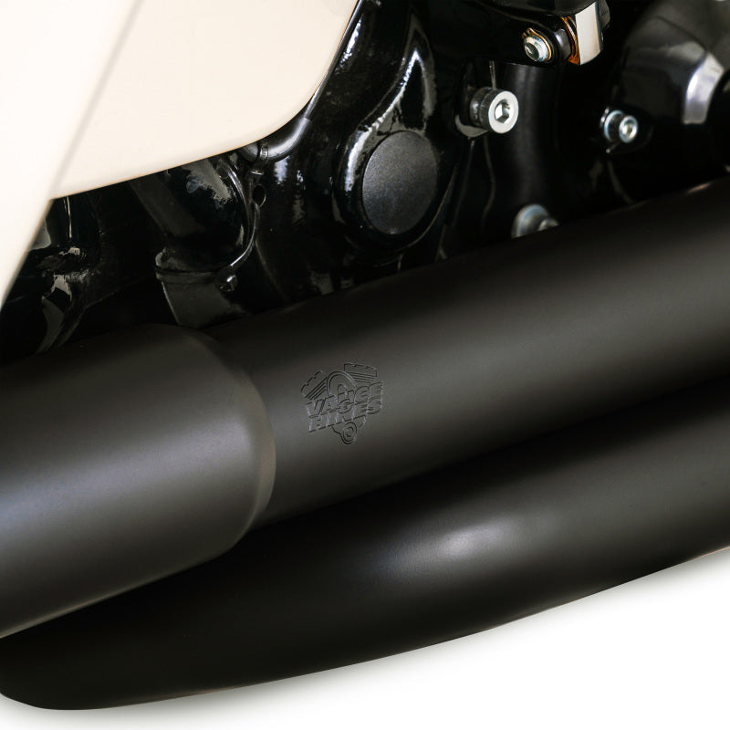 Vance & Hines HD Dresser Duals 17-22 HDr/Heatshield Black PCX Header Exhaust - 47351