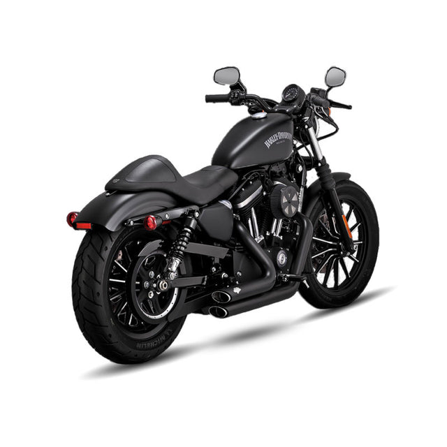 Vance & Hines HD Sportster 14-22 Shortshots Staggered Black Full System Exhaust - 47329