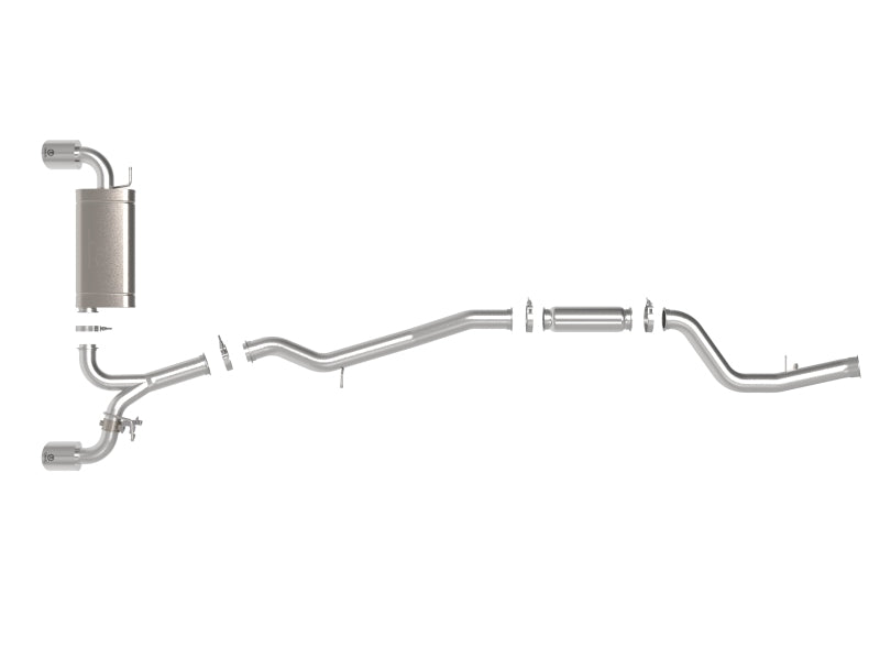 aFe 49-36050-P aFe POWER Takeda 2021 Toyota Supra 2.0L (t) 2.5in-3in 304 SS CB Exhaust w/ Polished Tips