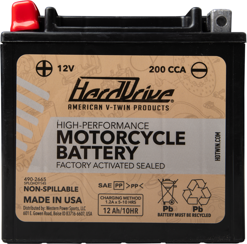 Harddrive AGM Sealed Battery HRDM7RH4S - High Perform YTX-14 Cca 200