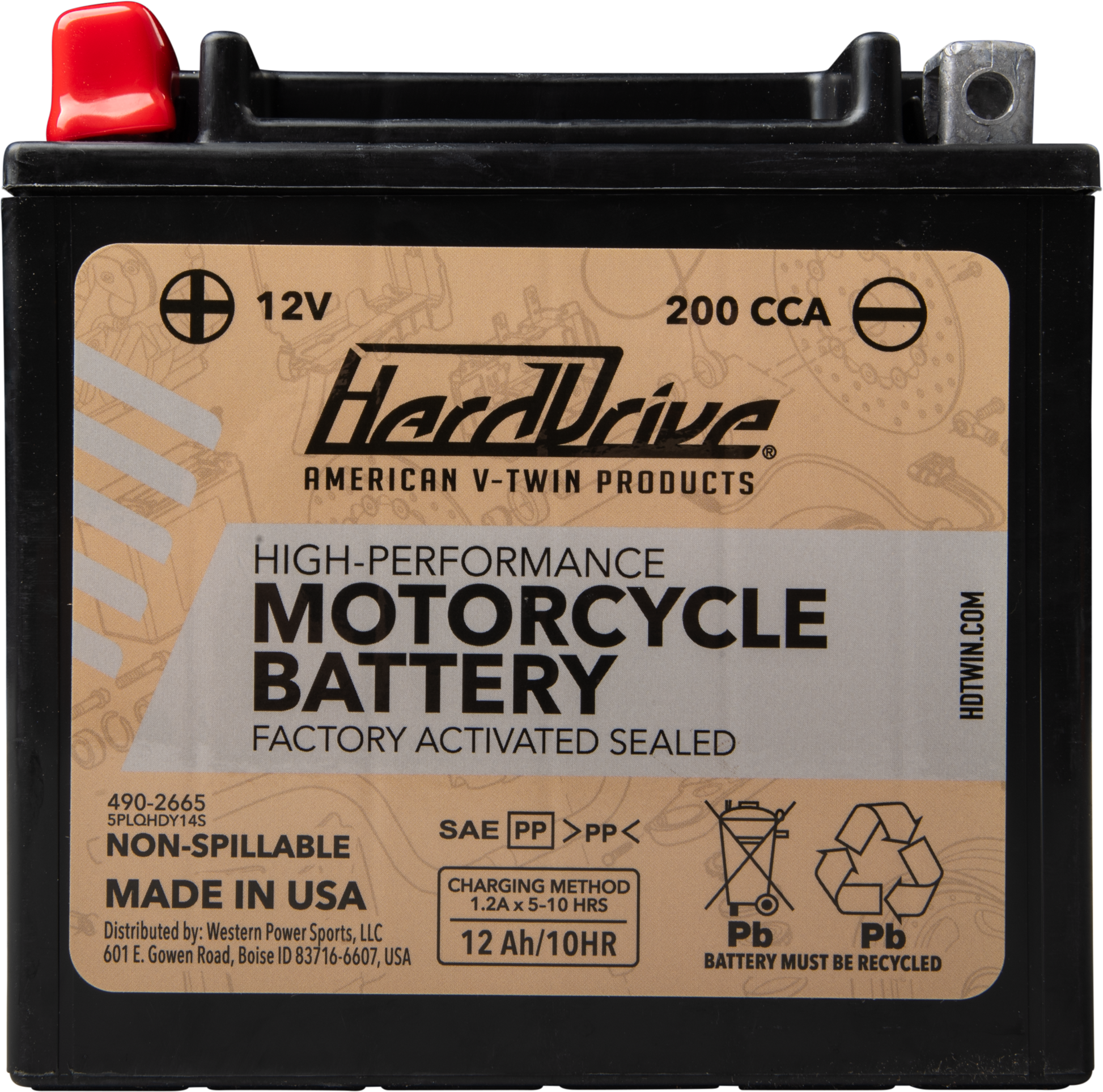 Harddrive AGM Sealed Battery HRDM7RH4S - High Perform YTX-14 Cca 200