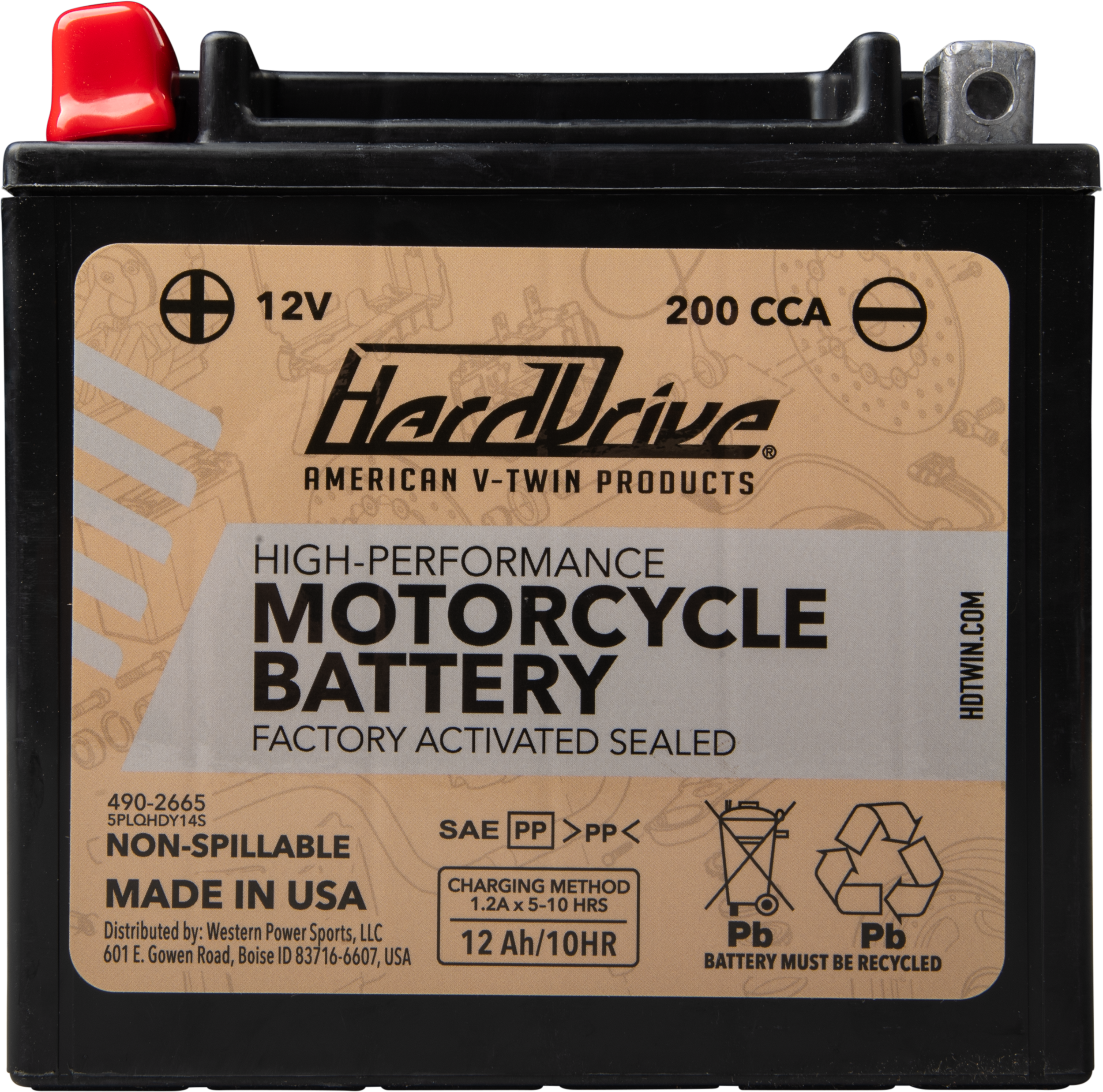 Harddrive AGM Sealed Battery HRDM7RH4S - High Perform YTX-14 Cca 200
