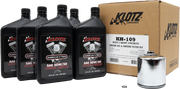 Klotz Basic 5 Quart Synthetic Engine Oil and Chrome Filter Kit Oil Change Kit KH-109 - 5QT