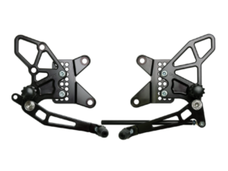 Vortex Racing 09-12 Kawasaki ZX600 Ninja ZX-6R Adjustable Rearsets- Black - Vortex Racing