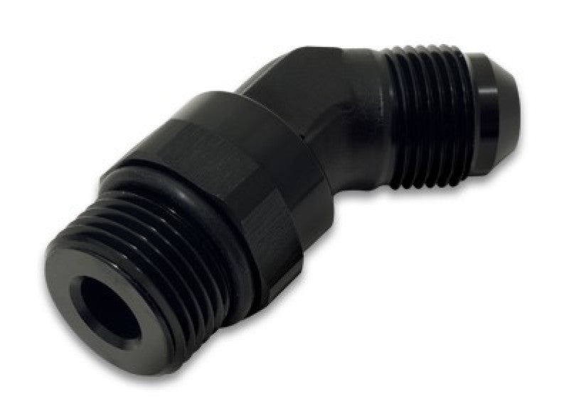 Vibrant 16943 Vibrant -8AN Male to Male -6AN Straight Cut 45 Degree Adapter Fitting - Anodized Black