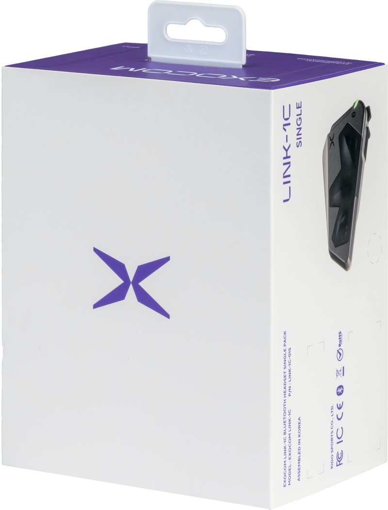 Exocom EXO-COM Link-1C Bluetooth Communicator Audio/Visual/Communication EC-Link1C-S - Link-1C Single Pack