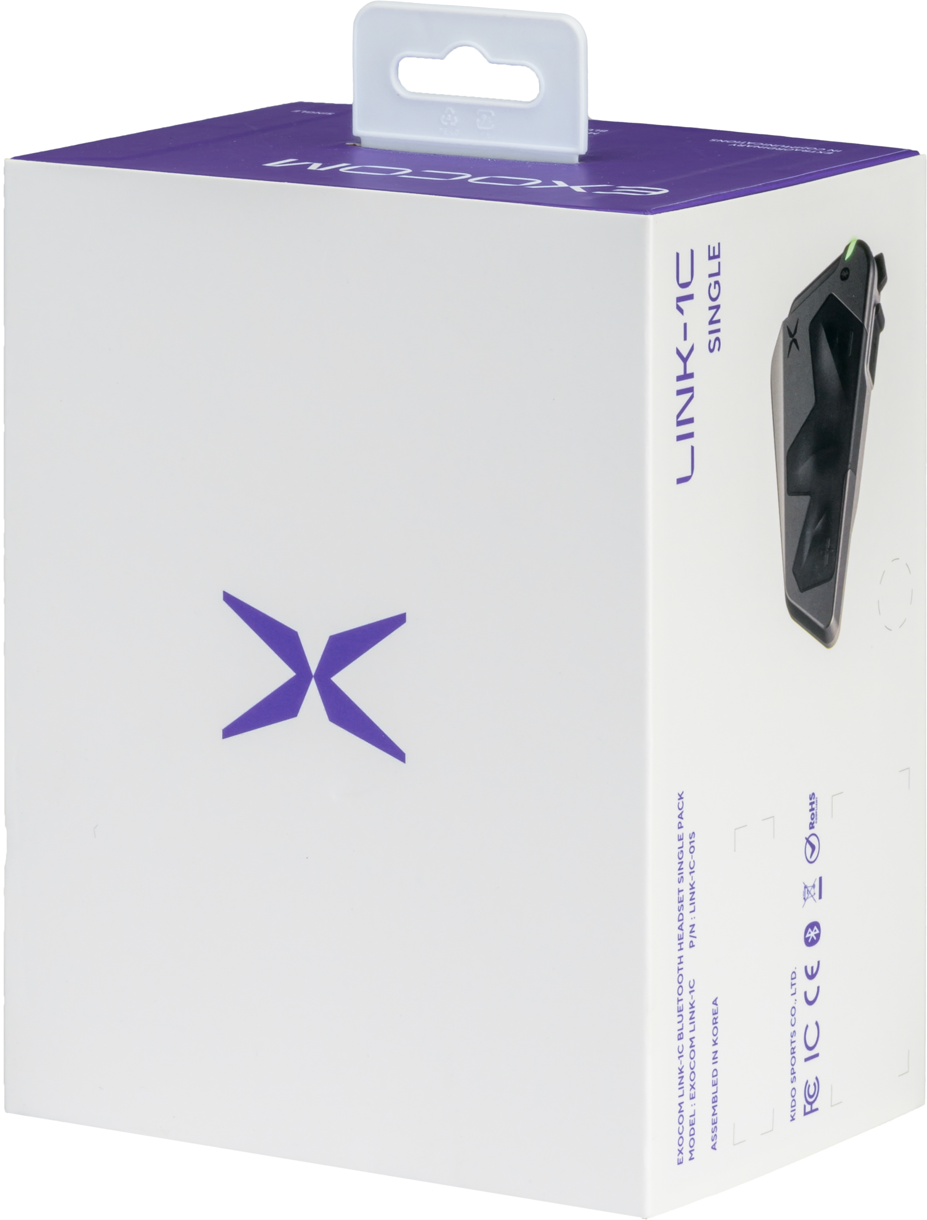 Exocom EXO-COM Link-1C Bluetooth Communicator Audio/Visual/Communication EC-Link1C-S - Link-1C Single Pack