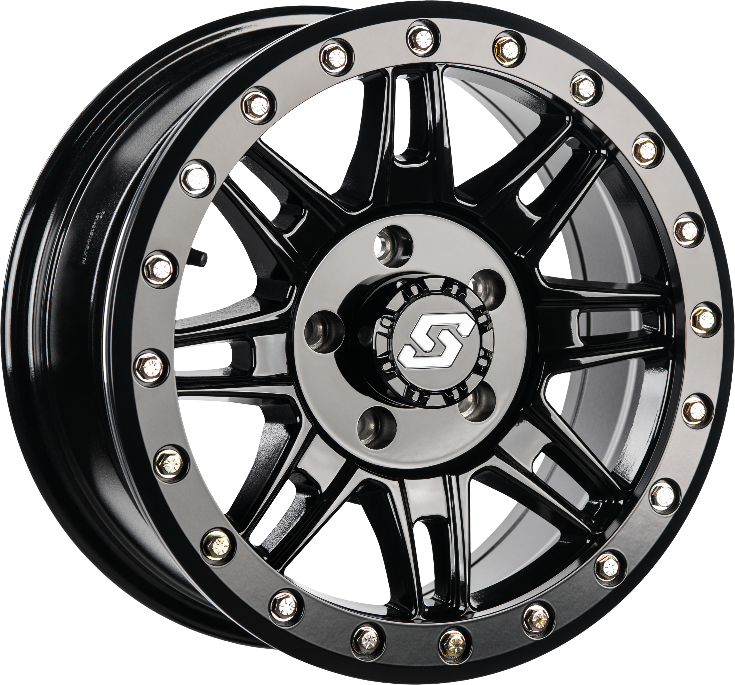 Sedona Clutch Beadlock Wheel A-S24B-57012+25 - Black Bdlk 15X7 4.5 25MM