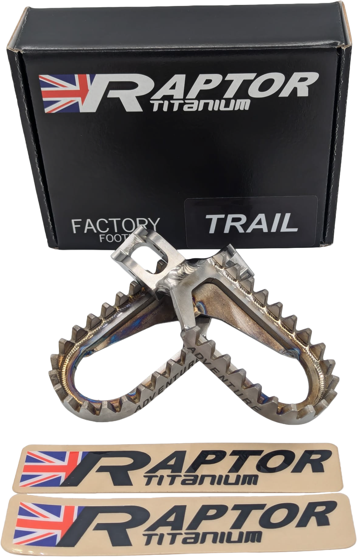 Raptor Titanium Footpegs Foot Controls ADV007 - Titanium Pegs Adv PR Tri