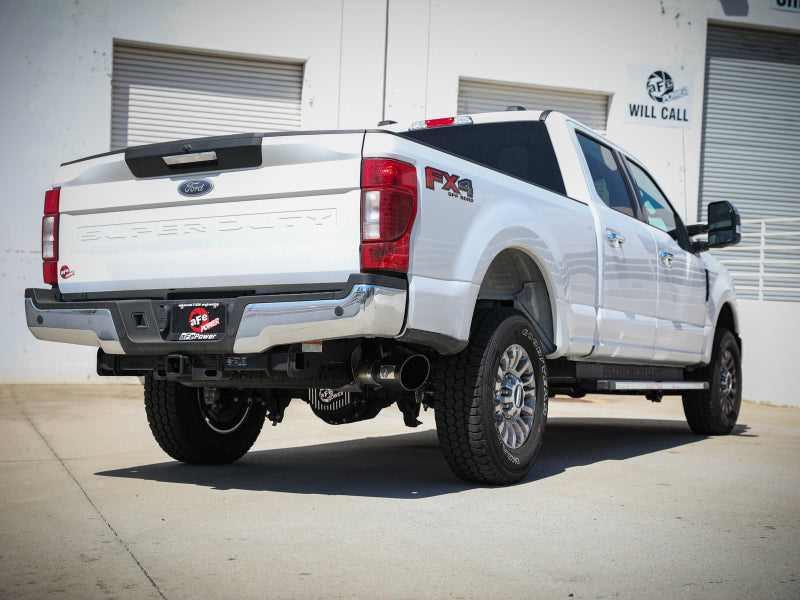 aFe 49-43116-B aFe Apollo GT Series 3-1/2in 409 SS Axle-Back Exhaust 17-20 Ford F-250/F-350 6.2/7.3L w/ Black Tips
