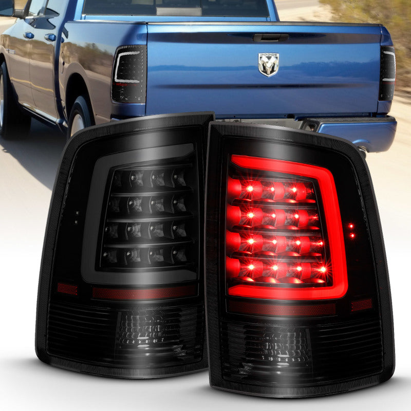ANZO 311319 ANZO 2009-2018 Dodge Ram 1500 LED Taillight Plank Style Black w/Smoke Lens