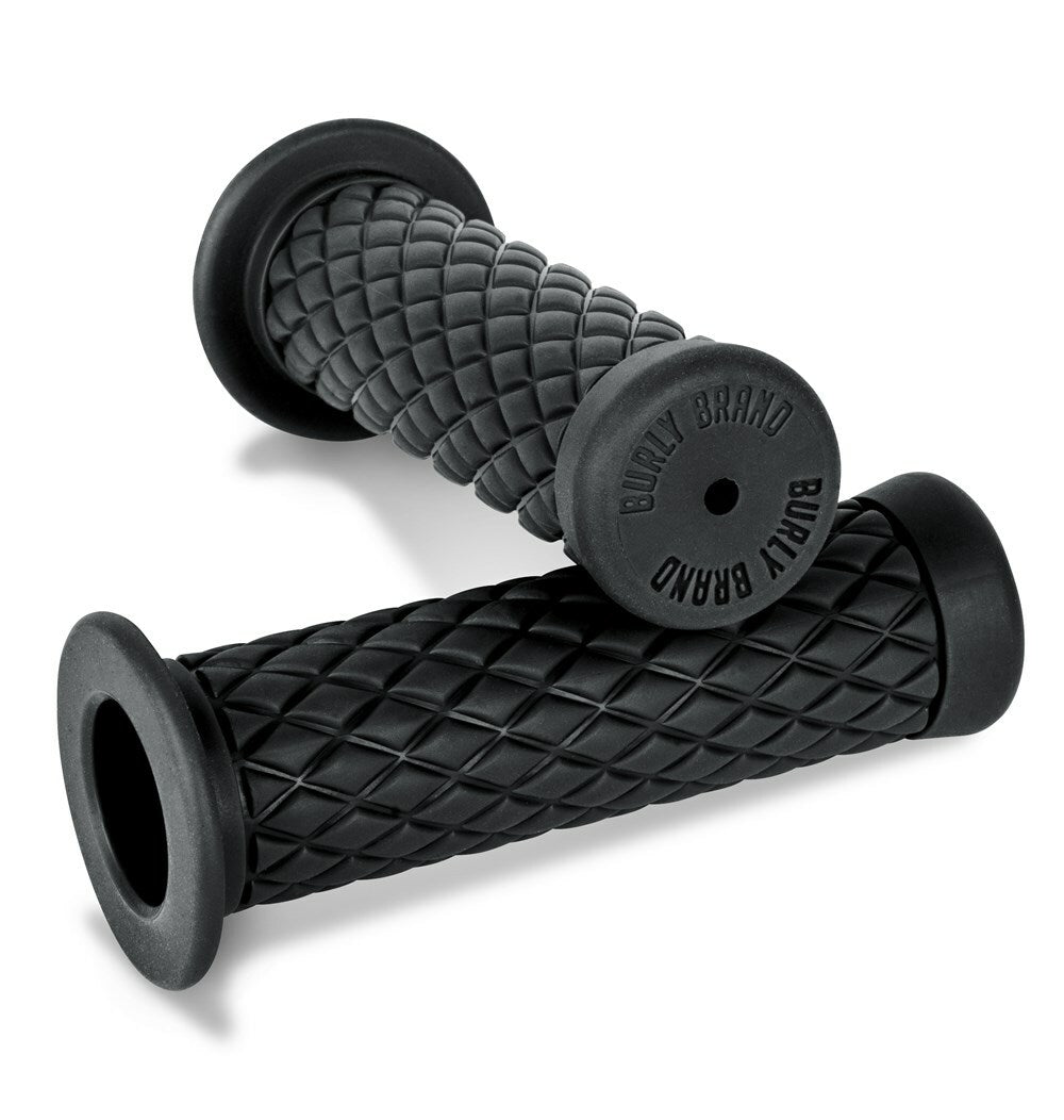 Rubber Diamondback Grips Black 1"