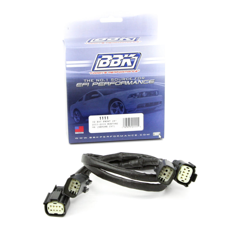 BBK 1111 BBK 11-14 Mustang V6 Front O2 Sensor Wire Harness Extensions 24 (pair)