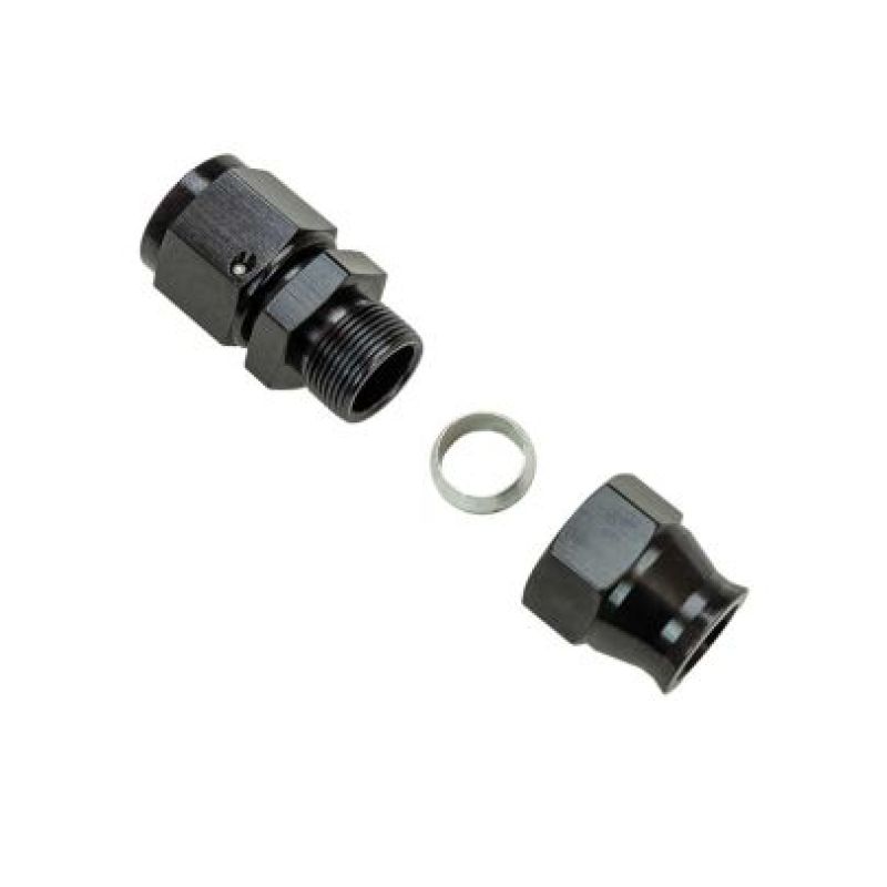 Moroso 65354 Moroso Aluminum Fitting Adapter 8AN Female to 1/2in Tube Compression - Black - 65354