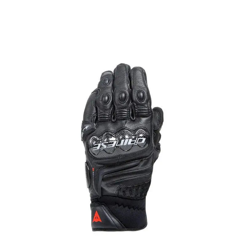 Dainese Carbon 4 Short Leather Gloves Black/Black - Small - RV and Auto Parts