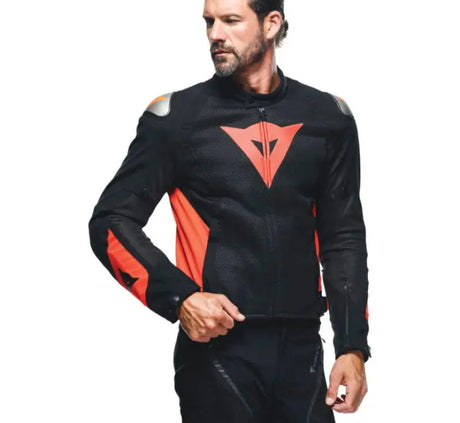 Dainese Energyca Air Tex Jacket Black/Fluorescent-Red Size - 54 - Dainese