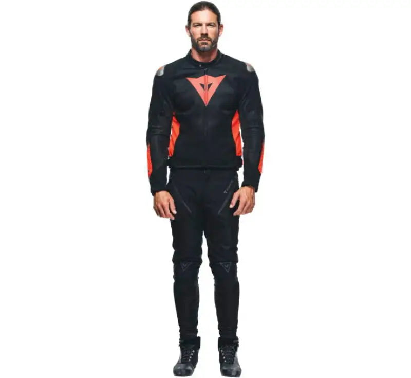 Dainese Energyca Air Tex Jacket Black/Fluorescent-Red Size - 54 - Dainese