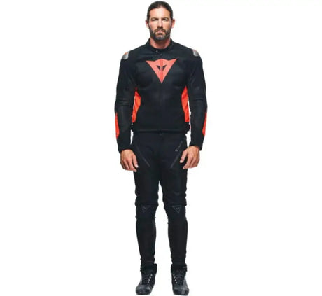 Dainese Energyca Air Tex Jacket Black/Fluorescent-Red Size - 54 - Dainese