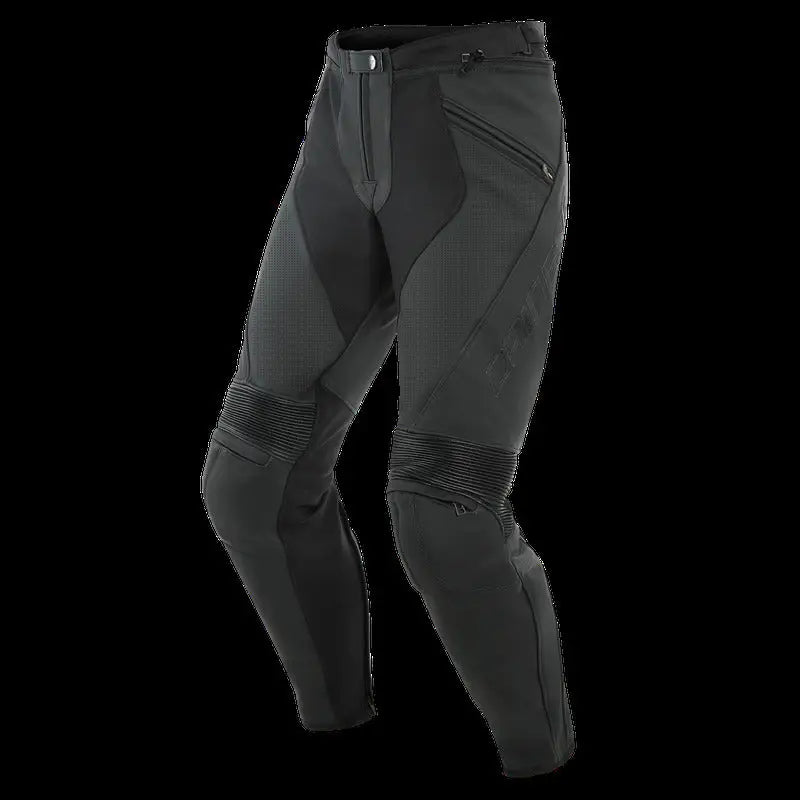Dainese Pony 3 Leather Pants Perforated Matte Black Size - 48 - Dainese