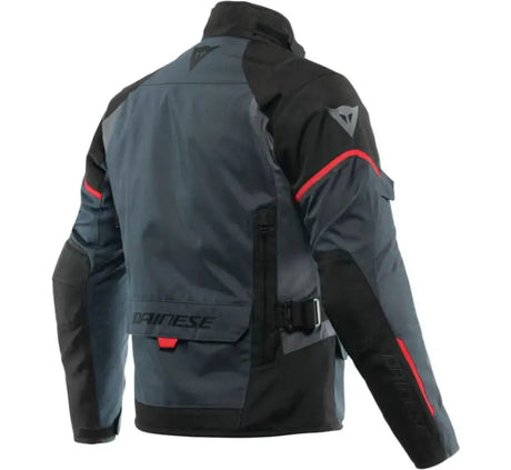 Dainese Tempest 3 D Dry Jacket Ebony/Black/Lava Red Size - 46 - Dainese