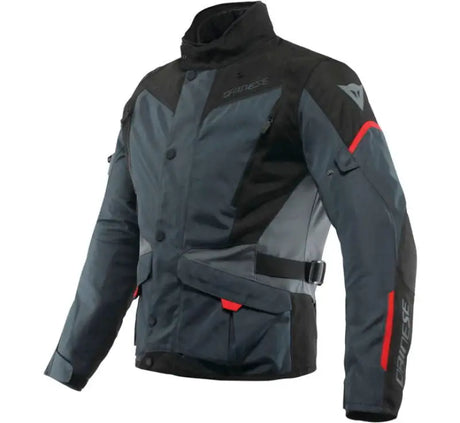 Dainese Tempest 3 D Dry Jacket Ebony/Black/Lava Red Size - 50 - Dainese