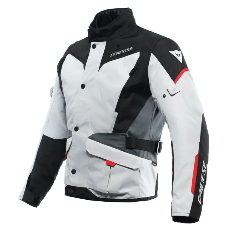 Dainese Tempest 3 D Dry Jacket Glacier Gray/Black/Lava Red Size - 44 - Dainese