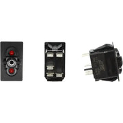 XTC Power Products Dash Switch Body Single Acc Red/Red
