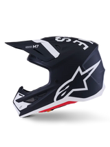 Sm7 Dasher Helmet Blk/Wht Matt Xl - ALPINESTARS