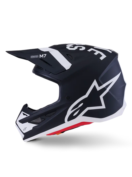 Sm7 Dasher Helmet Blk/Wht Matt Xl - ALPINESTARS