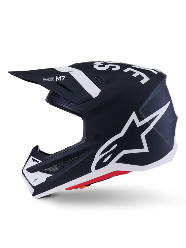 Sm7 Dasher Helmet Blk/Wht Matt Xl - ALPINESTARS