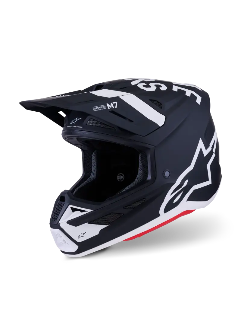 Sm7 Dasher Helmet Blk/Wht Matt Xl - ALPINESTARS