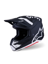 Sm7 Dasher Helmet Blk/Wht Matt Xl - ALPINESTARS