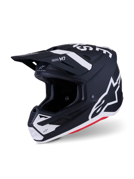 Sm7 Dasher Helmet Blk/Wht Matt Xl - ALPINESTARS