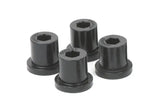 Four black polyurethane shackle bushings for Jeep CJ5 4WD front springs and shackles