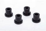 Four black hexagonal shackle bushings for Jeep CJ5 4WD front springs