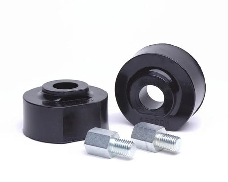 Black suspension lift kit with coil spring spacers for Ford Bronco leveling upgrade