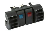Black triple rocker air vent switch panel with illuminated switches for Jeep Cherokee XJ