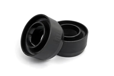 Black coil spring spacers for Ford F-150 2in leveling kit front upgrade