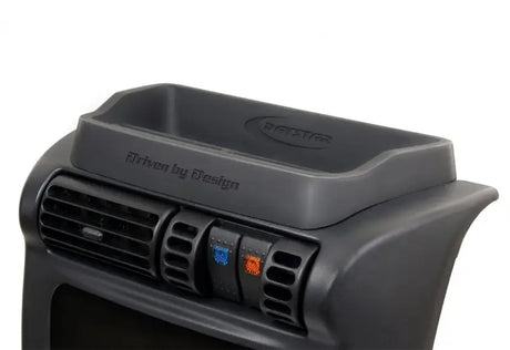 Gray dashboard organizer for Jeep Wrangler TJ upper dash panel replacement