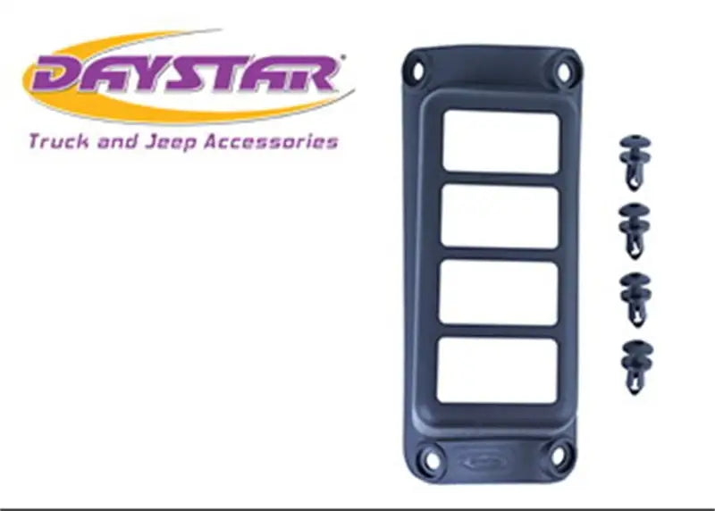 Black switch pod with mounting hardware for Jeep Wrangler JK rocker switch install