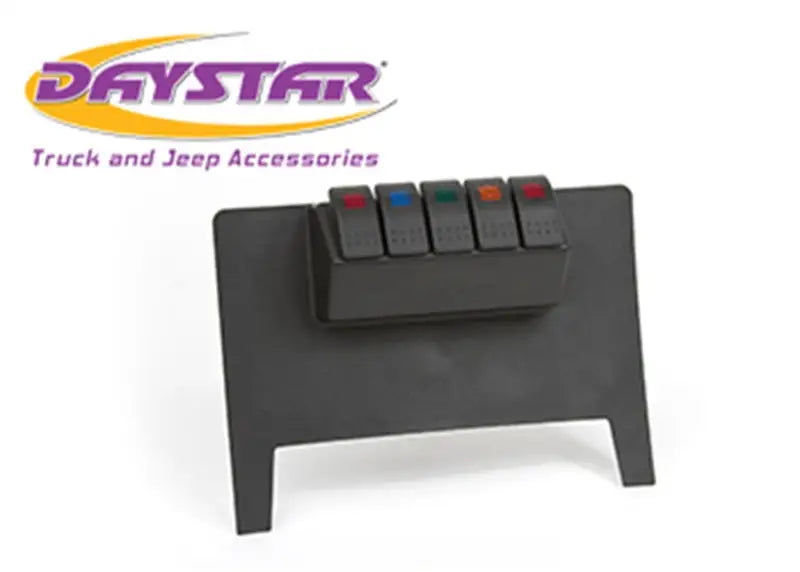 Daystar 2007-2018 Jeep Wrangler JK 2WD/4WD (Auto Trans) - Black Lower Switch Panel (w/ Switches) - Truck & Automotive