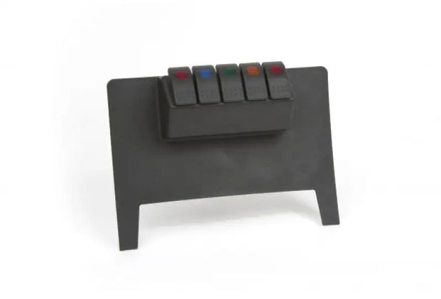 Black switch panel with colorful buttons for Jeep Wrangler JK lower switch panel upgrade