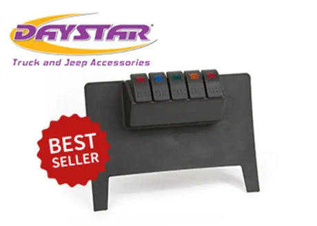 Black lower switch panel with five switches for Jeep Wrangler JK 2007-2018