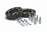 Black wheel spacers with silver hardware for Chevy Silverado 2in leveling kit front